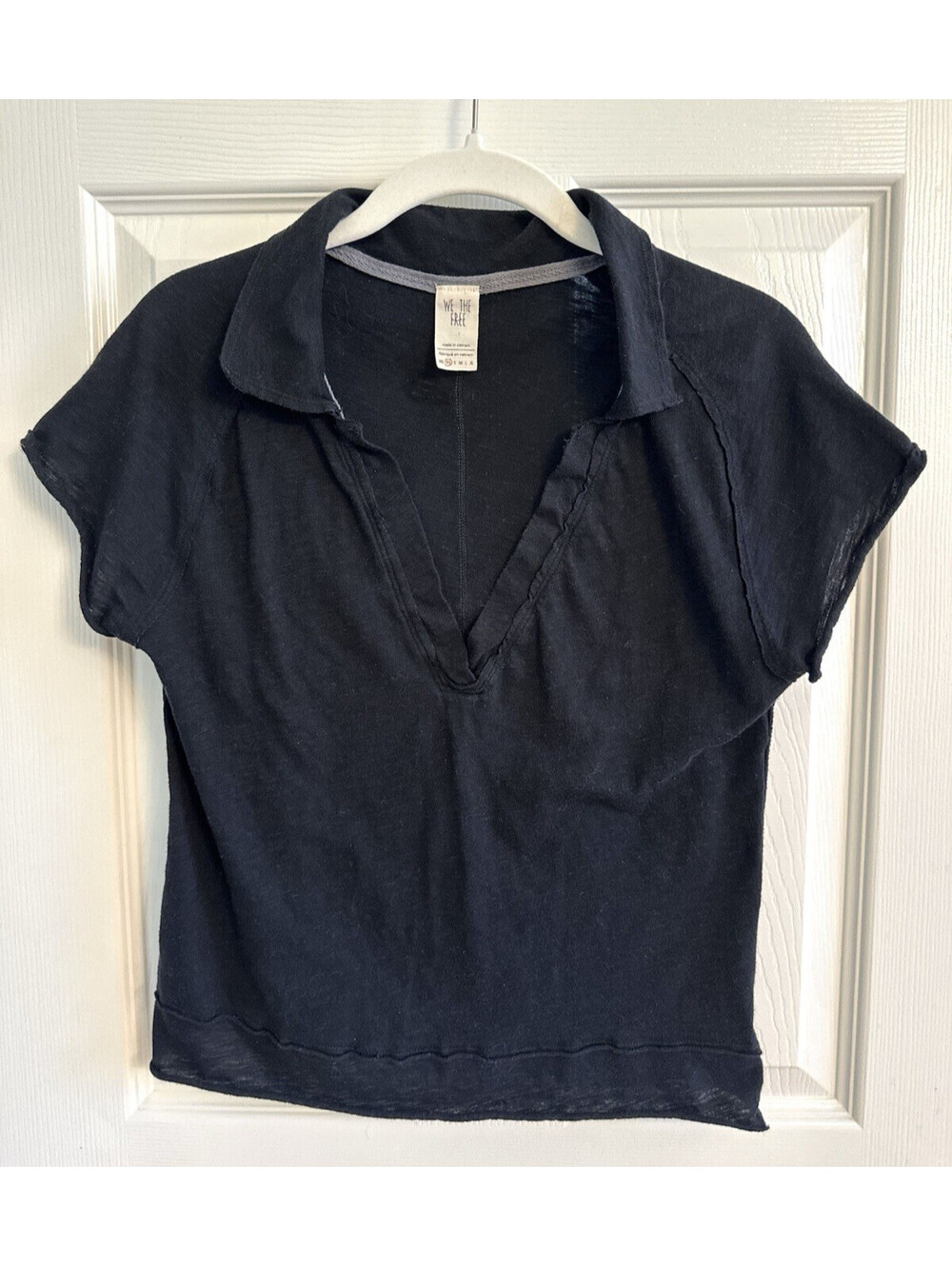 Free People We The Free Black Short Sleeve Tee Women's Small